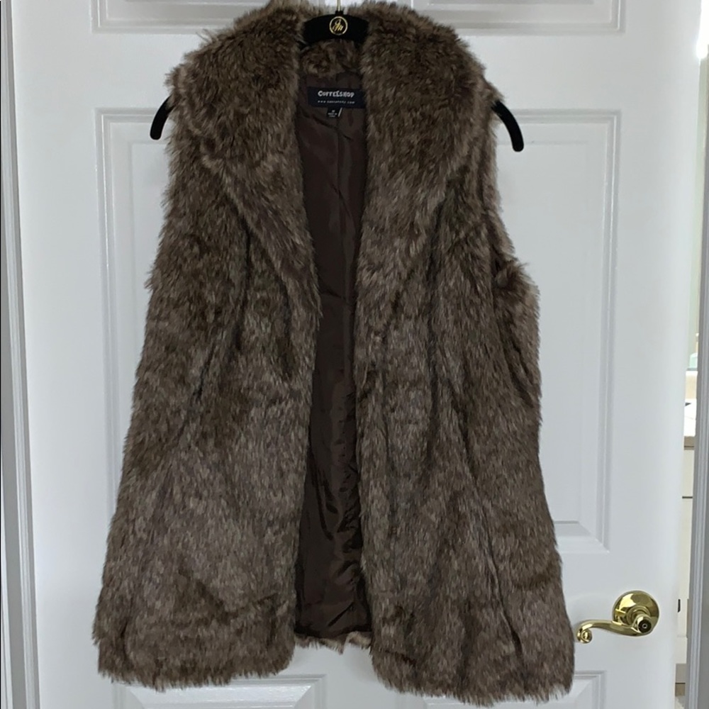 Faux fur vest